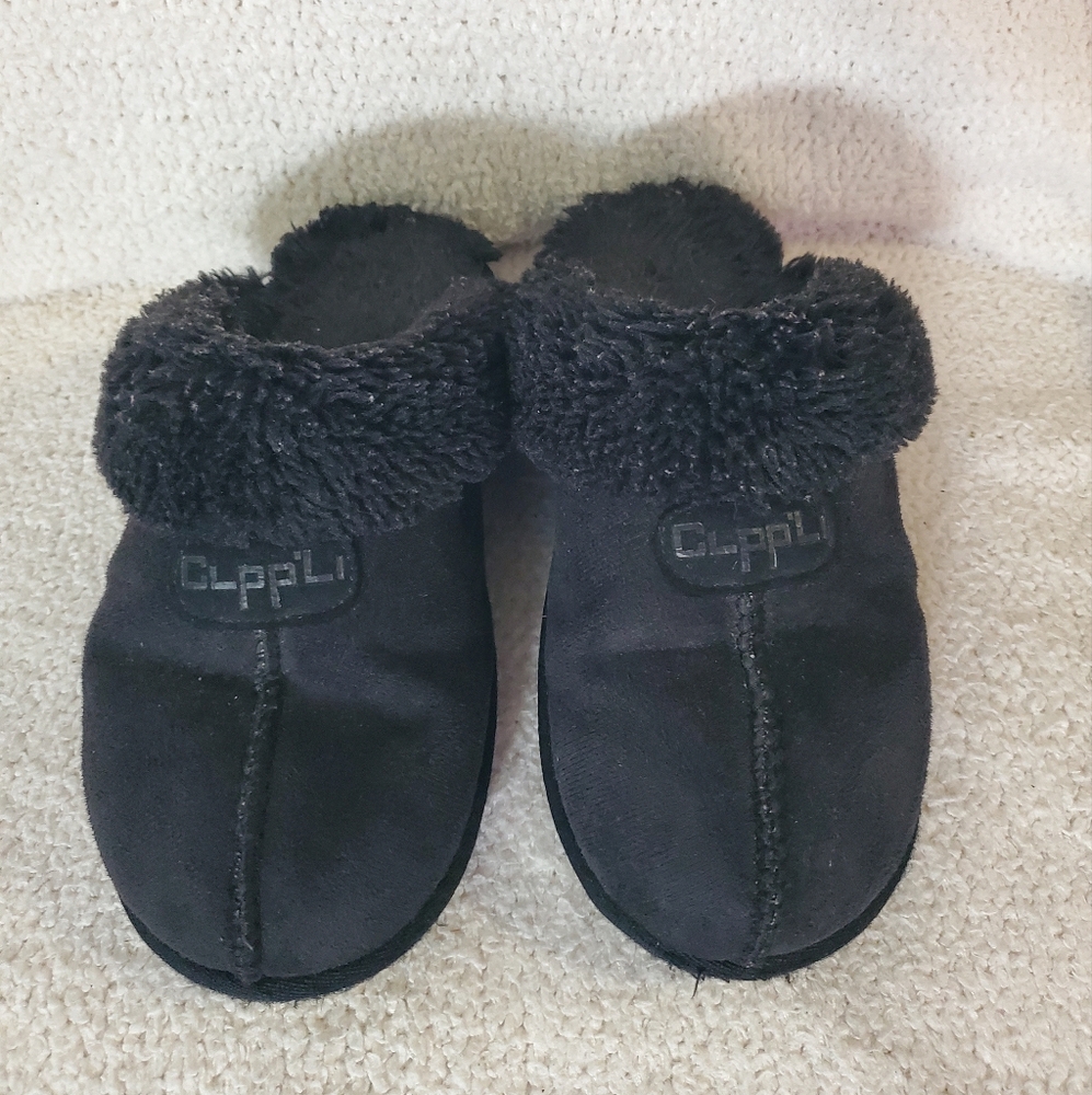 Women's Clpp'li Black Slippers 7 M